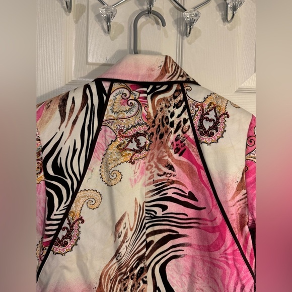 Harve Bernard by Bernard Holtzman Paisley Animal Print Blazer Size‎ 8 - Picture 3 of 8